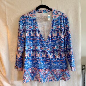 J. McLaughlin V-Neck Wrap Tee Size M NWT